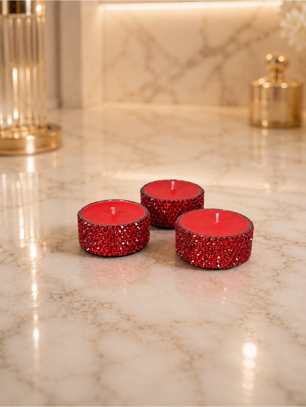 Bling Tealight Candle Trio